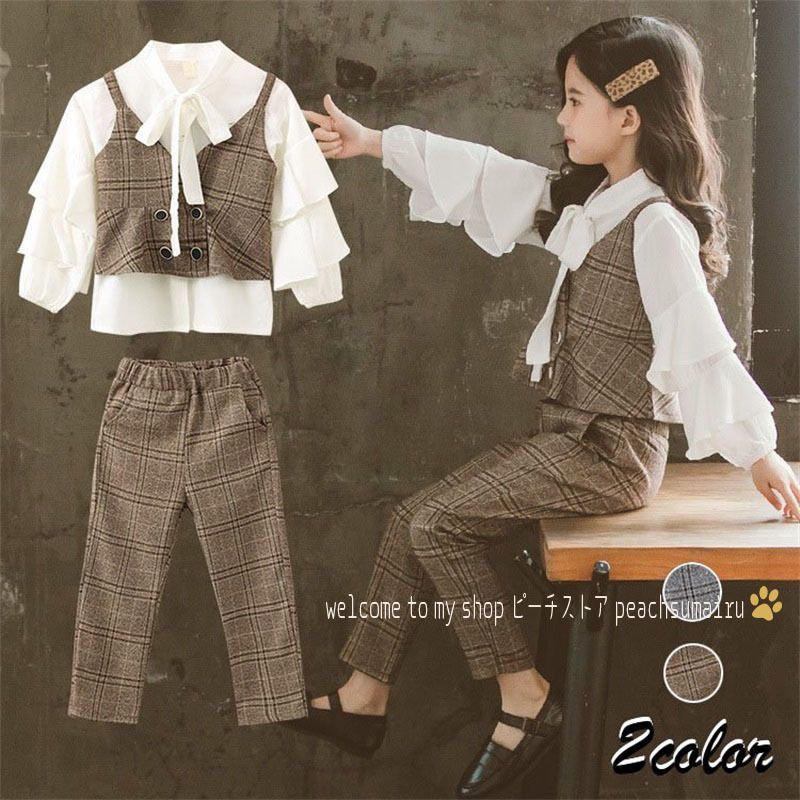 アイボリー　1点 セットアップ 女児 ベビー 女の子 春秋 肌触りソフト 綿混 立体花柄