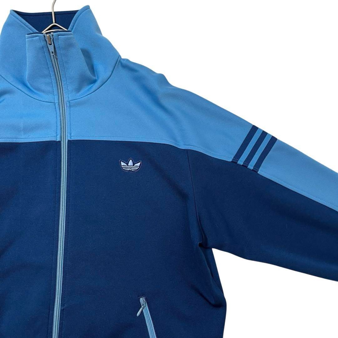 8640_1 adidas トラックトップ デサント ブルー/ネイビー 4号