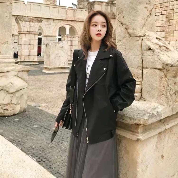 レザージャケット レディース アウター 春 秋 冬 ライダース ジャケット ロング ロングジャケット フェイクレザーコート 大きいサイズ 3L 4L 5L 黒 レザージャケット レディース アウター 春 秋 冬 ライダース