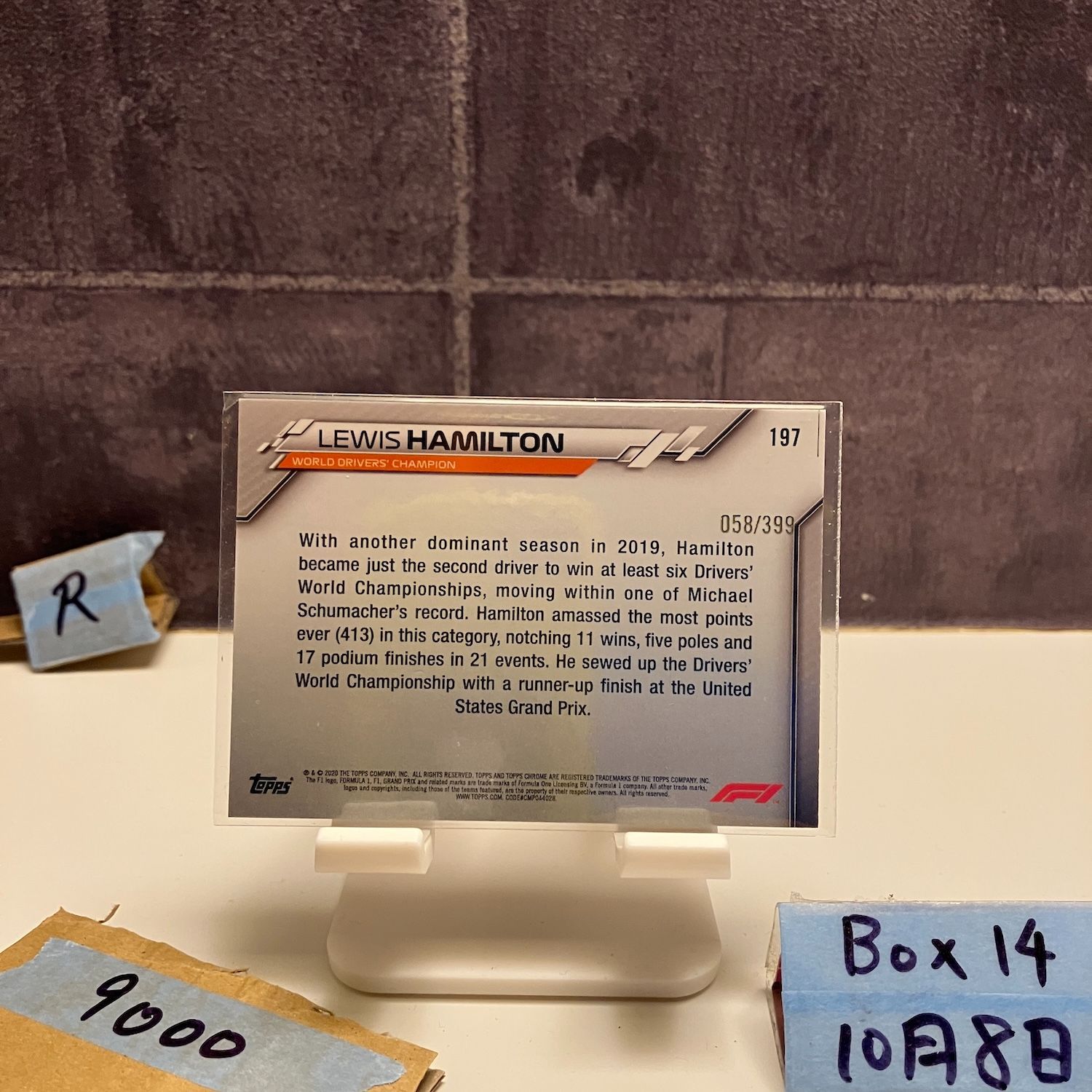 2020 Topps Chrome Lewis Hamilton 058 399 Mercedes-AMG Petronas Formula One Team Award Winners F1 Refractor カード