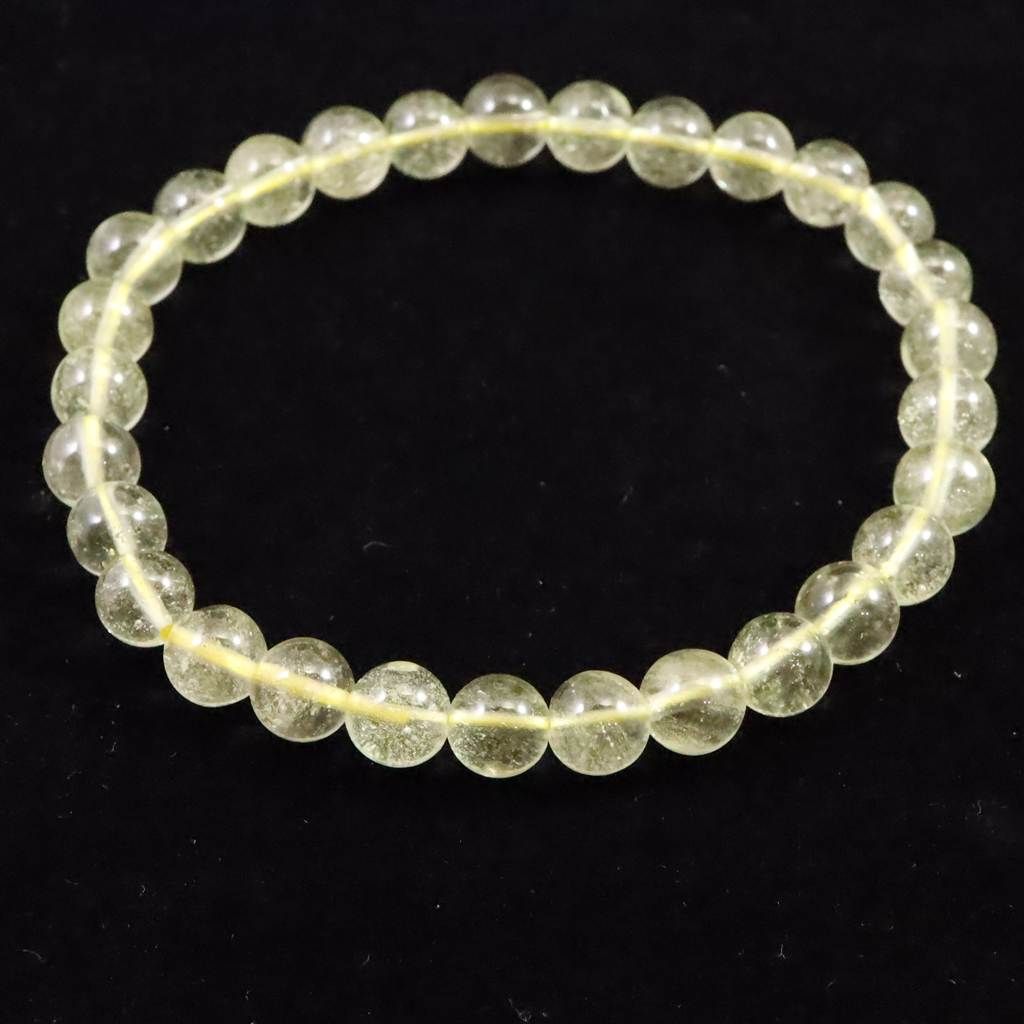 リビアングラス 6.5mm玉 ブレスレット 9.9g 榎本通商75615