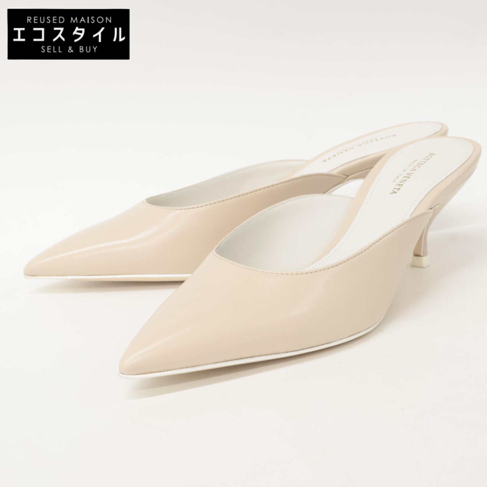 BOTTEGA VENETA ボッテガヴェネタ レザー ポンテッドトゥ ミュール| 34 1|2