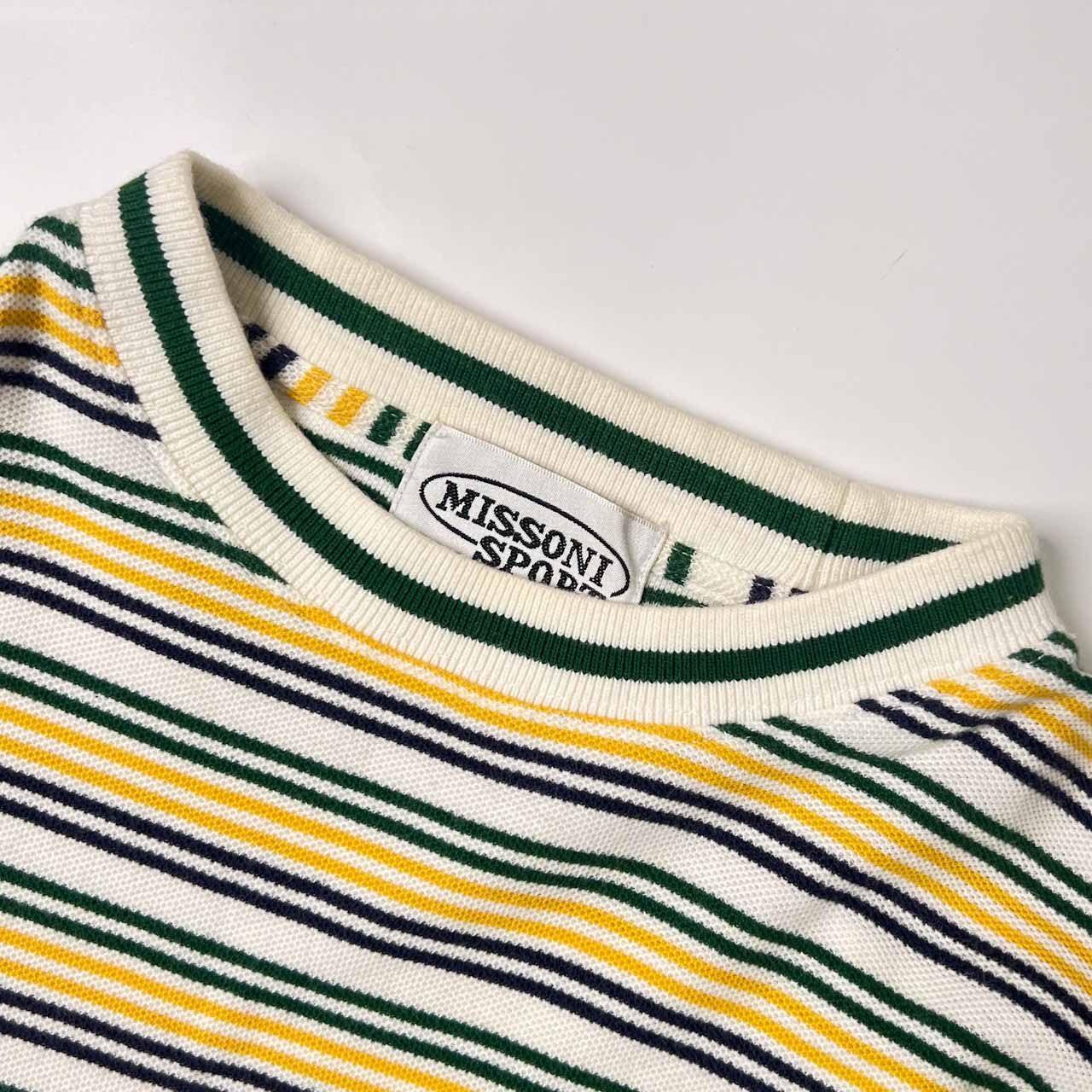 MISSONI SPORT ミッソーニスポーツ ボーダー 半袖 Tシャツ M/マルチ MISSONI SPORT ミッソーニスポーツ ボーダー 半袖 Tシャツ M/マルチ