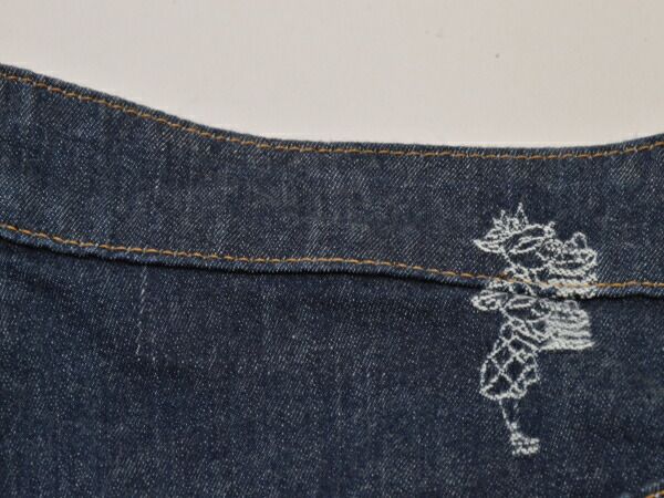 アルベロベロ ALBEROBELLO ぶたさん デニムパンツ 刺繍 Sサイズ