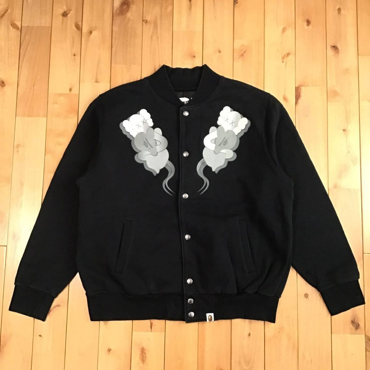 ☆激レア☆ KAWS × BAPE STA bendy スウェット スタジャン Lサイズ a bathing ape star varsity  jacket NIGO カウズ エイプ ベイプ - メルカリ