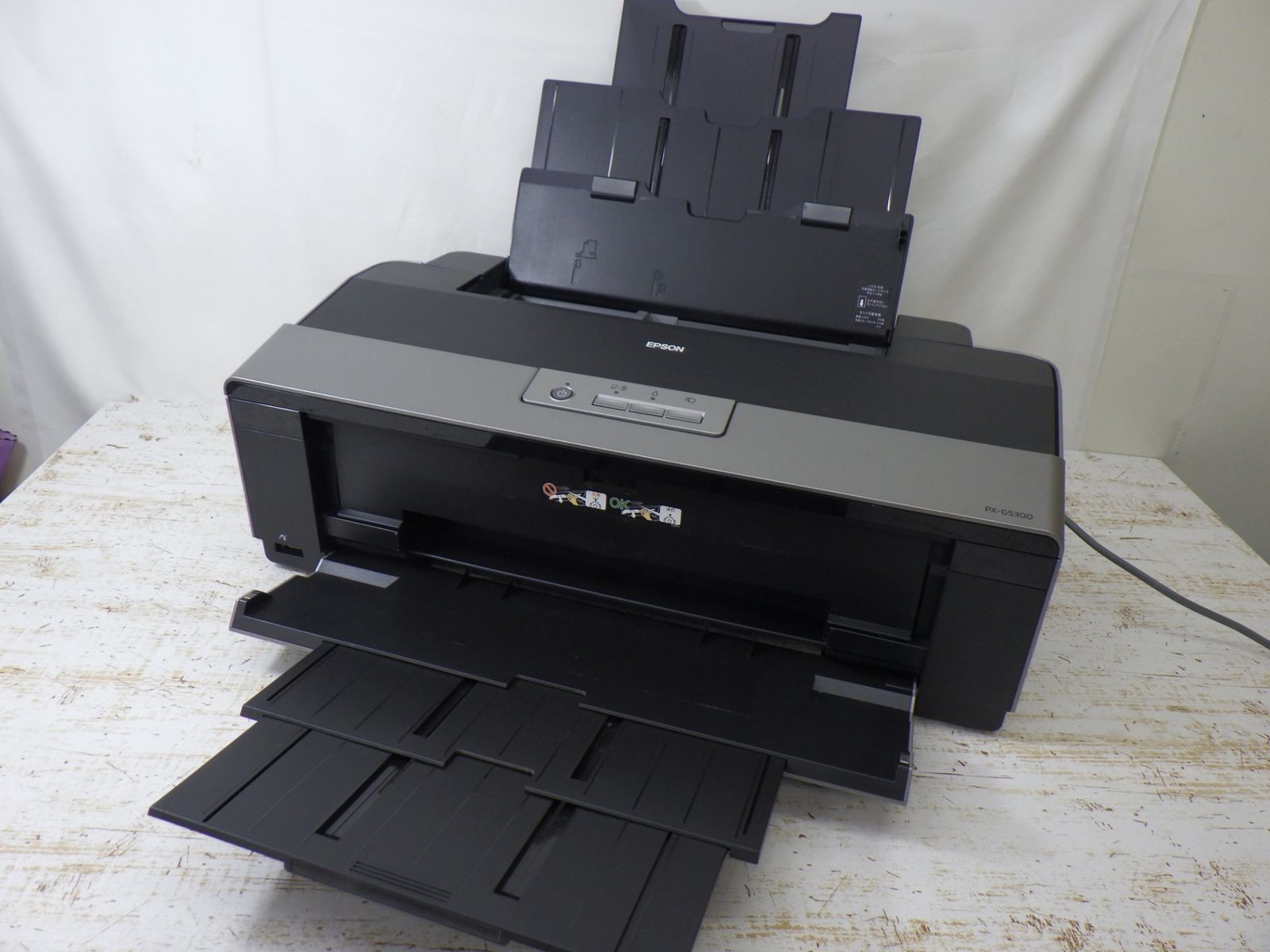 エプソン A3ノビインクジェットプリンタ PX-G5300 8色インク EPSON カラリオ 写真印刷 （Y，Rインクつまり）P240405