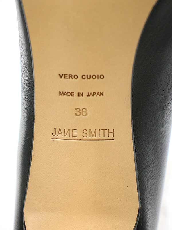 JANE SMITH ジェーンスミス 22AW ROUND TOE SHORT BOOTS ショートブーツ 22W SHO-525L ブラック 38265cmワイズ