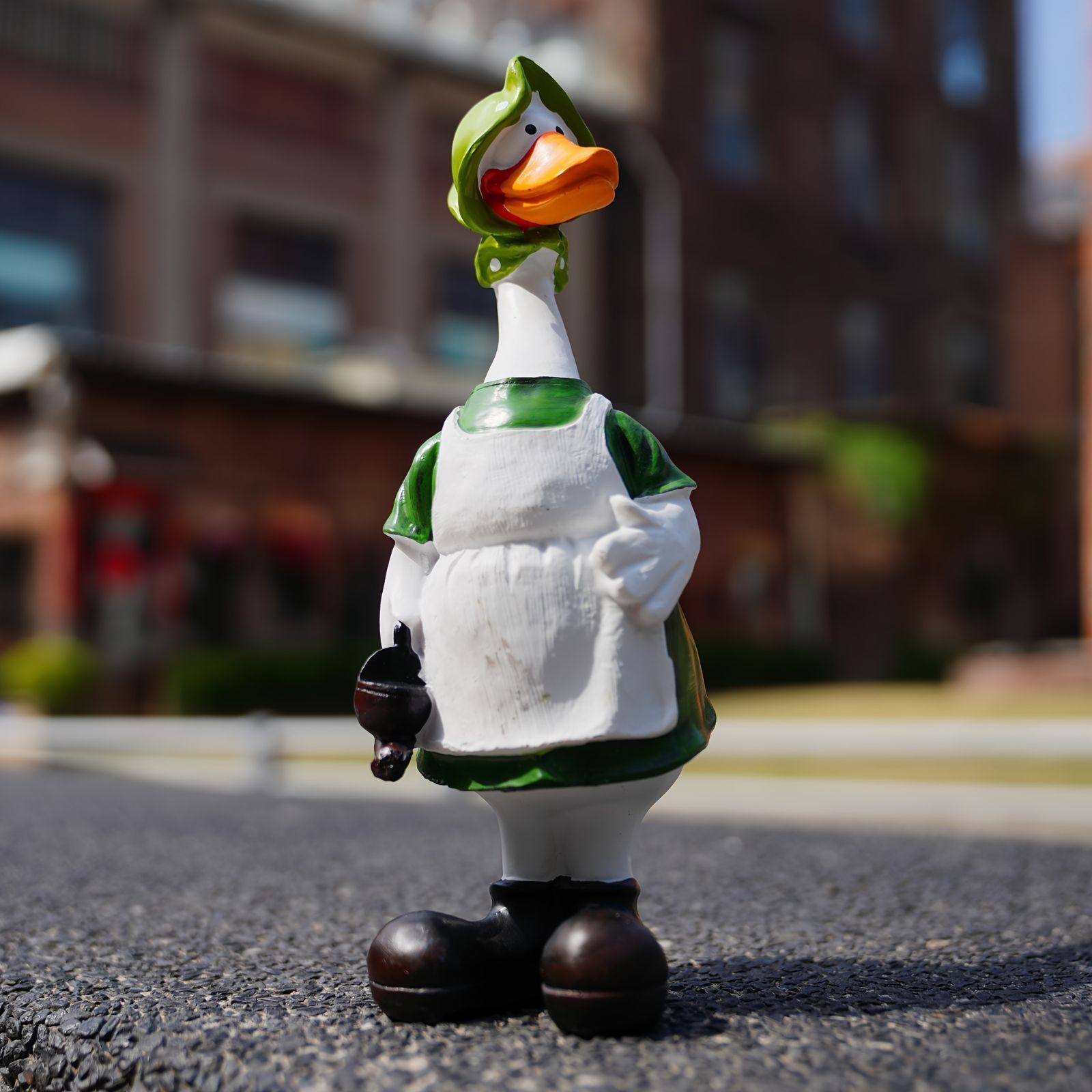 rm　※他の方は購入しないでください 置物 オブジェ ガーデンオーナメント 服を着ているアヒル あひる 屋外