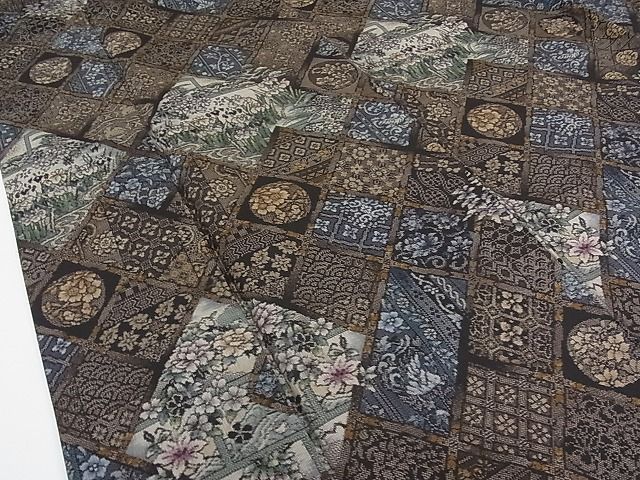 平和屋1□極上 白泥染の第一人者・絣の魔術師 恵積五郎 本場大島紬 恵