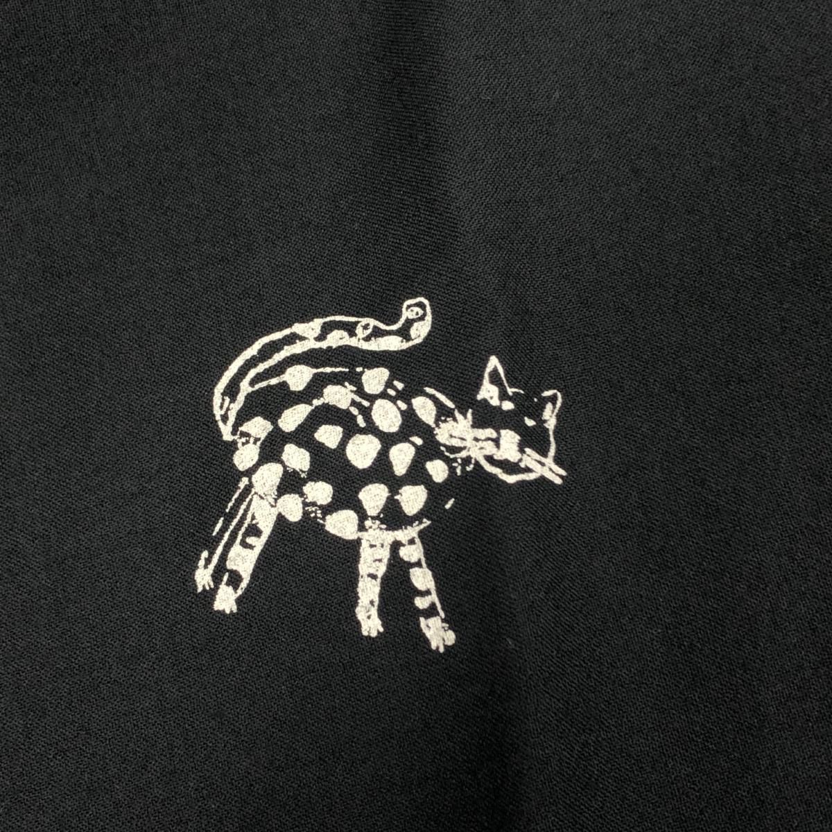 COMME des GARCONS コムデギャルソン ストール  猫柄/ネコ/キャット/正方形/スカーフ    ブラック レディース / 240001148864 COMME des GARCONS コムデギャルソン ストール 猫柄/ネコ/キャット