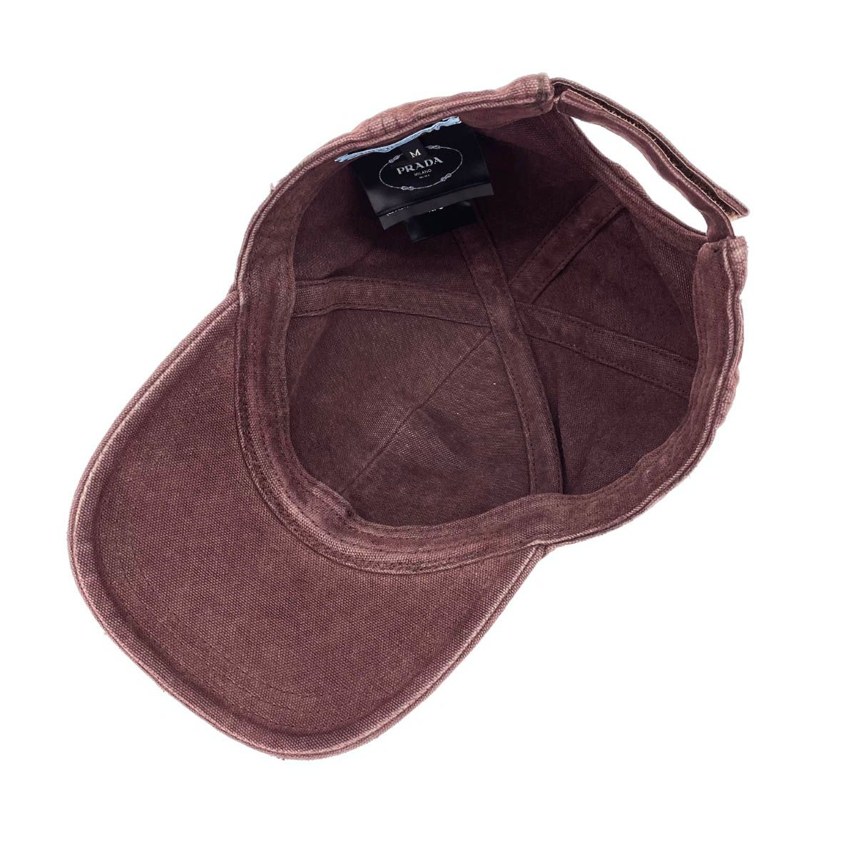PRADA プラダ ベースボール キャップ 70785 ブラウン キャンバス ユニ