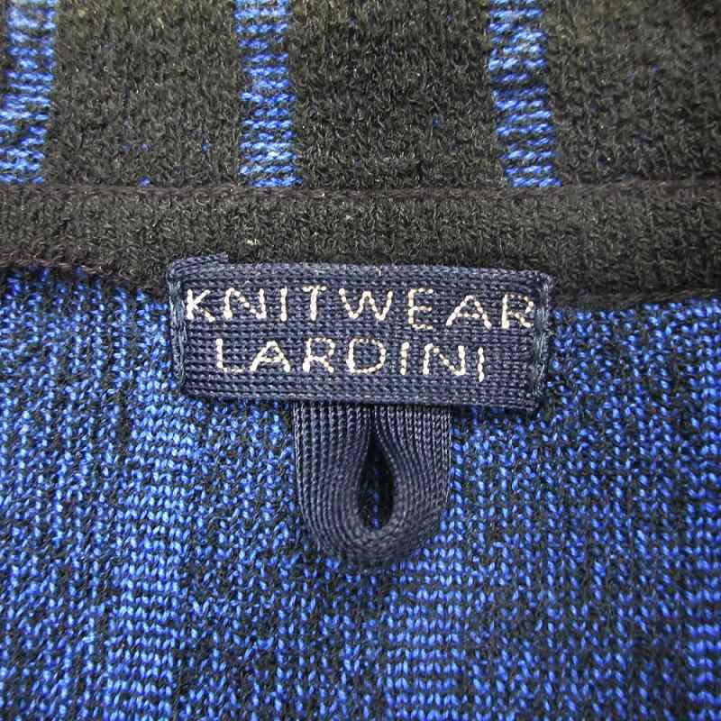 美品 ラルディーニ LARDINI KNITWEAR ストライプ ニット テーラード 