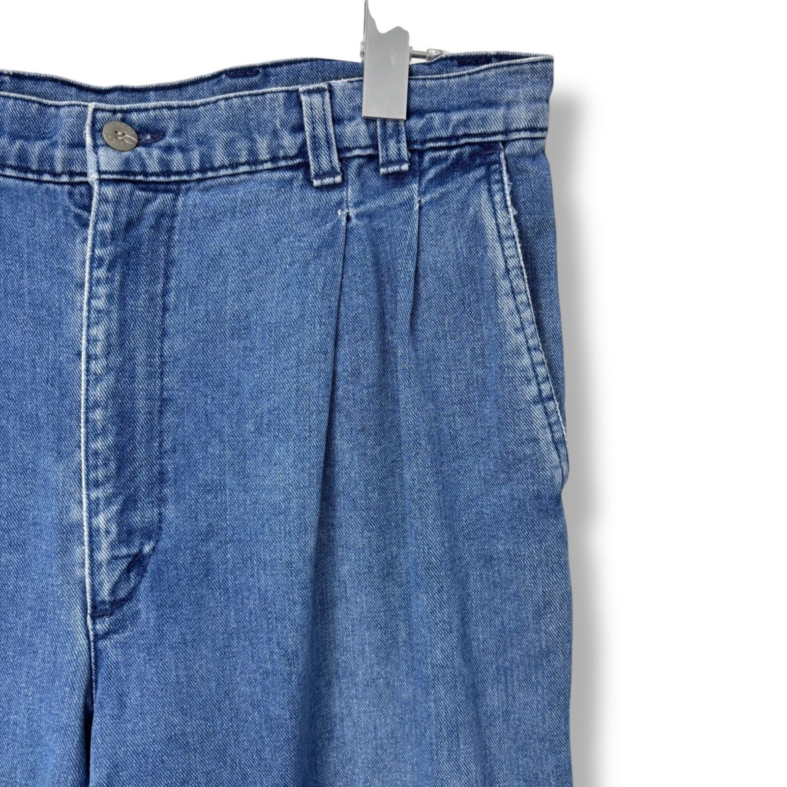 Dockers ブラック　デニムスラックス　90s 33×30 levis 90s USA製 DOCKERSドッカーズ ツータック ブラックデニム