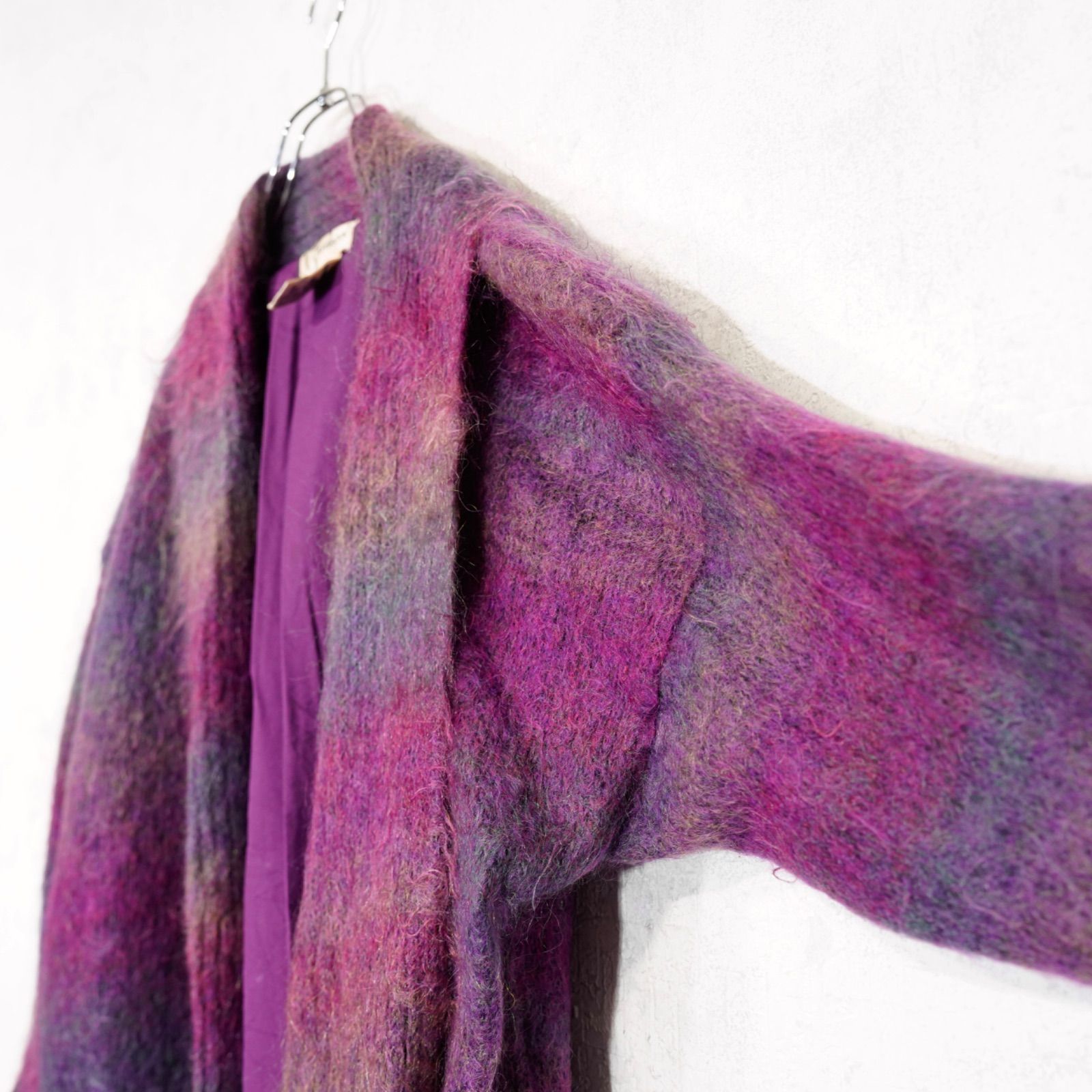 CARDIGAN|アメリカ古着グラデーションデザインロングモヘアニットカーディガン