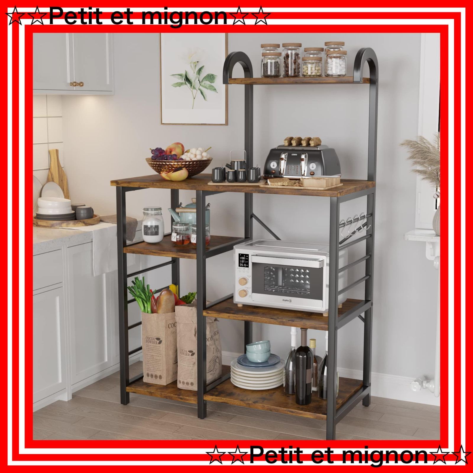 Alebert(アレベルト)レンジ台 高さ142＊幅88＊奥行39cm Alebertレンジラックレンジ台大型レンジ対応キッチンラック高さ