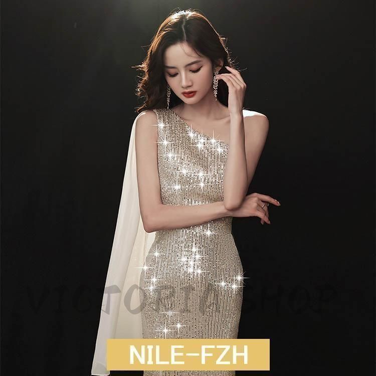 イブニングドレス スパンコール キラキラドレス 発表会ドレス ノースリーブ Vネック ロングドレス ベロア ベルベット 30代 40代 パーティードレス イブニングドレス スパンコール キラキラドレス マーメイドドレス 発表