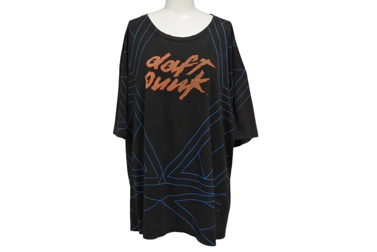 VINTAGE ヴィンテージ DUFT PUNK ダフトパンク Alive Tour 2007 アライブツアー Tシャツ サイズXL 総柄 ブラック 4b001547