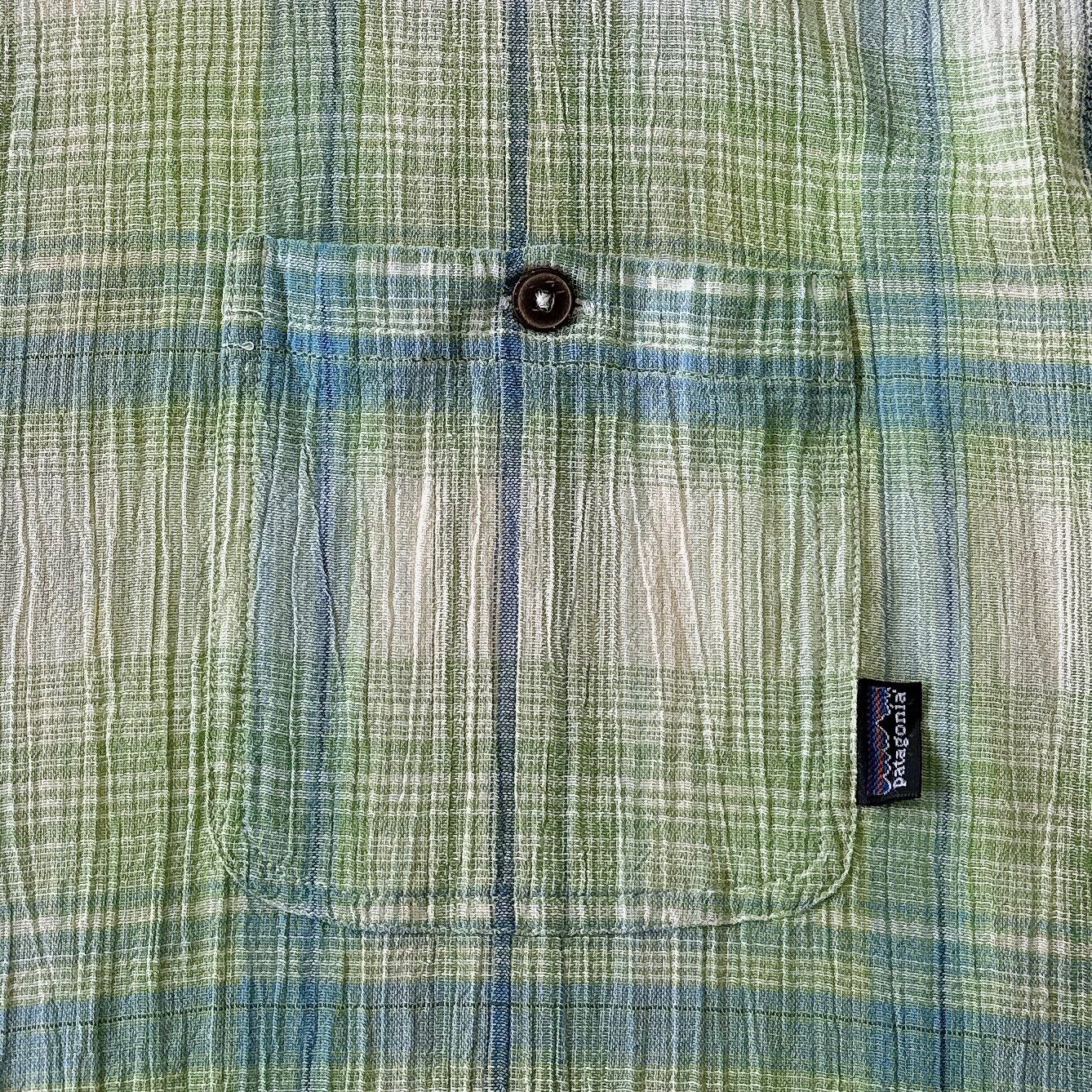 トップス 00'S patagonia Seersucker Check Shirt パタゴニア 00年製 シアサッカー チェック シャツ オーガニック