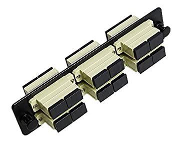 RiteAV LGX Footprint SCアダプタパネル 6ポート ロードW | 6?SCデュプレックスMultimodeアダプタ ブラック