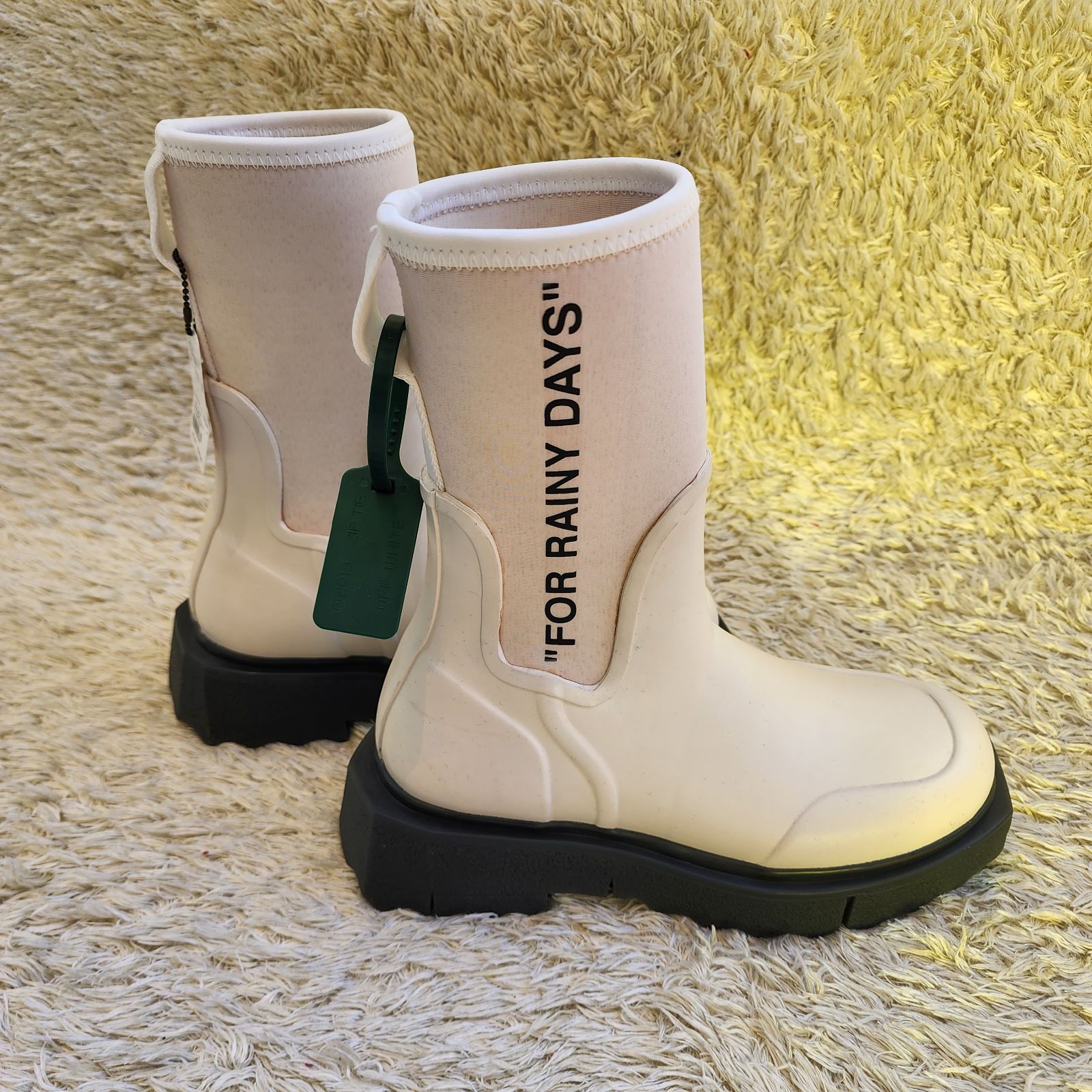 オフホワイト off white レザー ブーツ ヴァージルアブロー - メルカリ