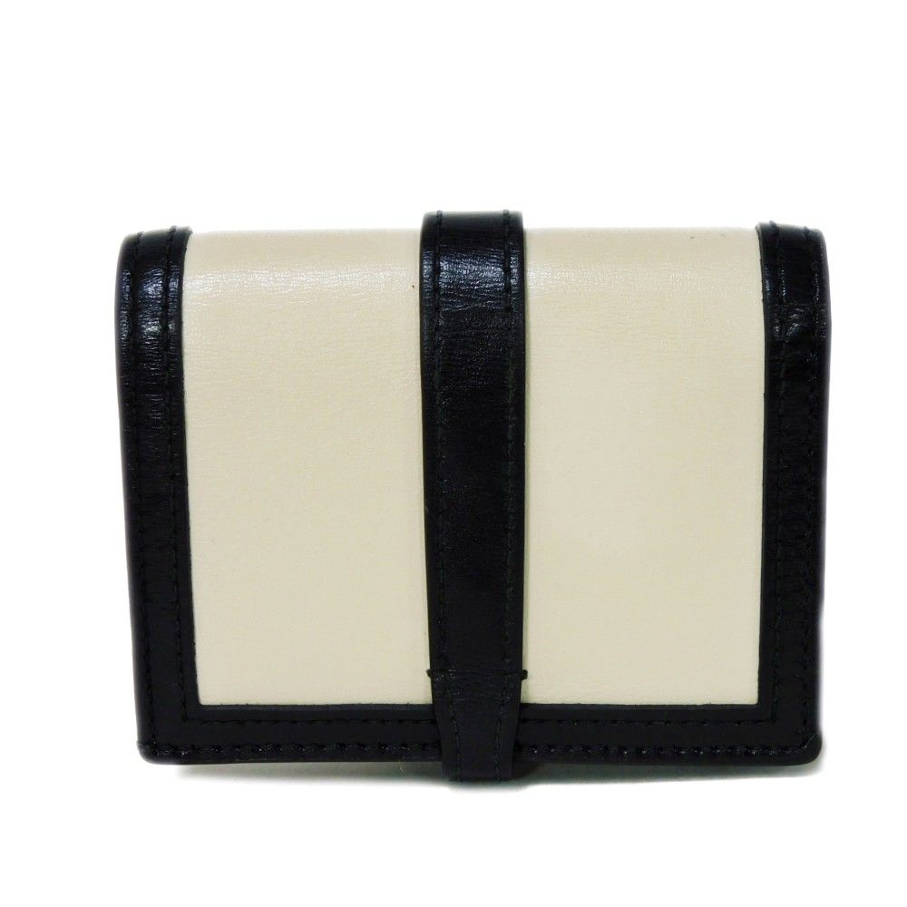 GUCCI グッチ ジャッキー 1961 折り財布 ホワイト/ブラック 限定品 グッチ ジャッキー 1961〕スモールウォレットブラック レザー