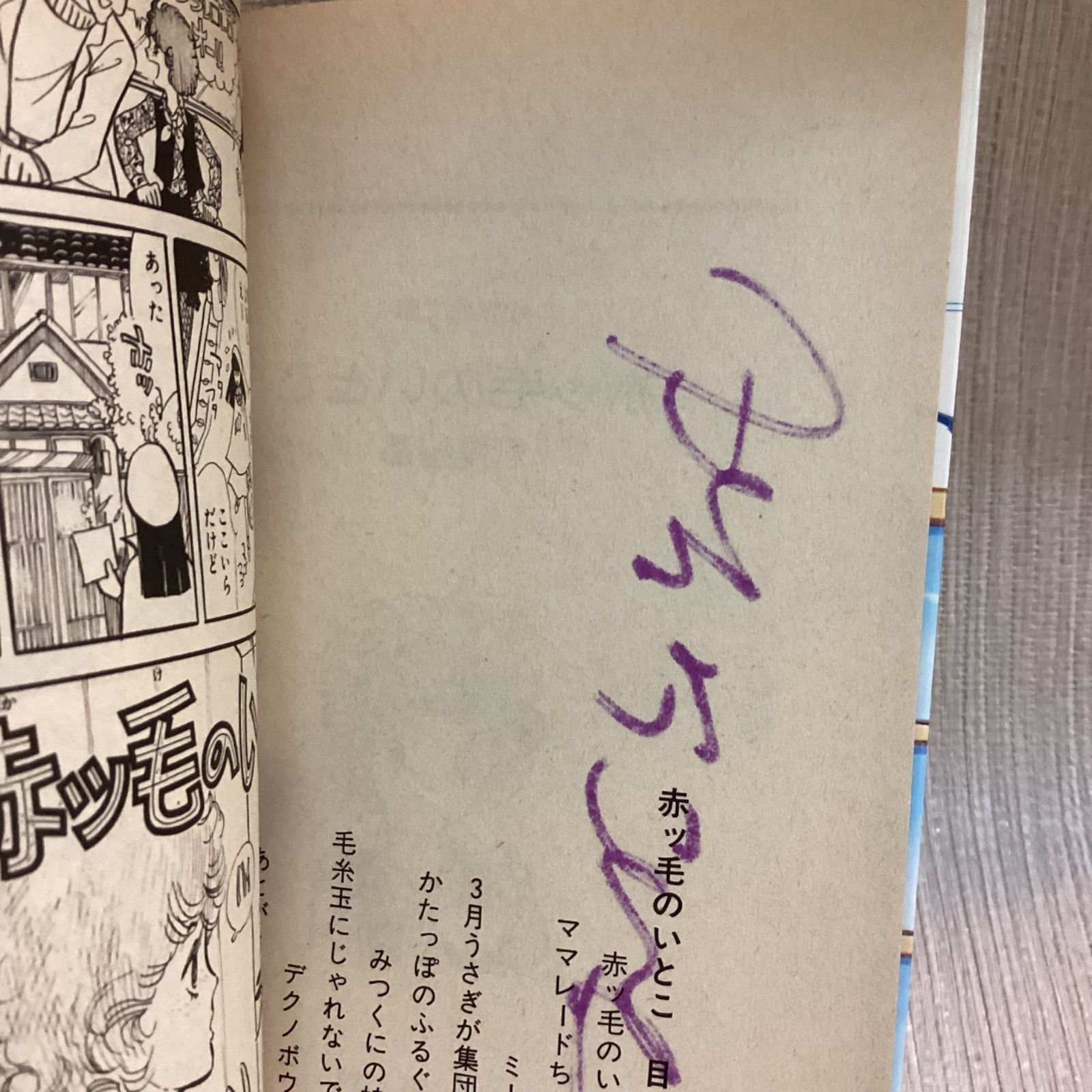 萩尾望都直筆サイン入り 赤ッ毛のいとこ 珠玉短編集 小学館文庫