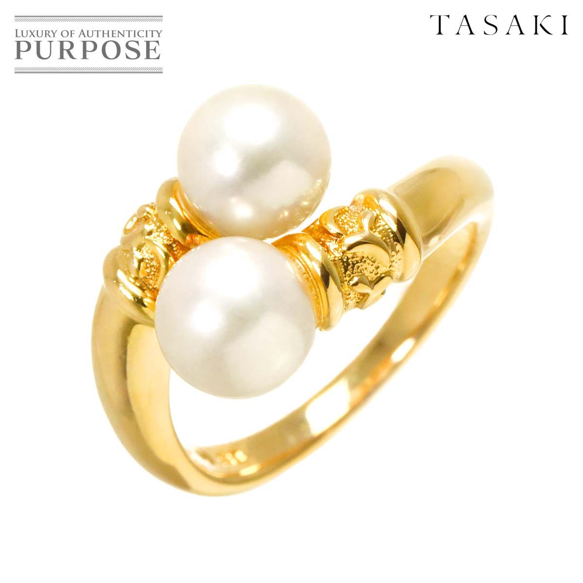 TASAKI　田崎　指輪　リング　12号　真珠　パール　ダイヤ　wg18 TASAKI真珠◇K18YG*パールダイヤモンドリング*田崎 | Me,MiNE