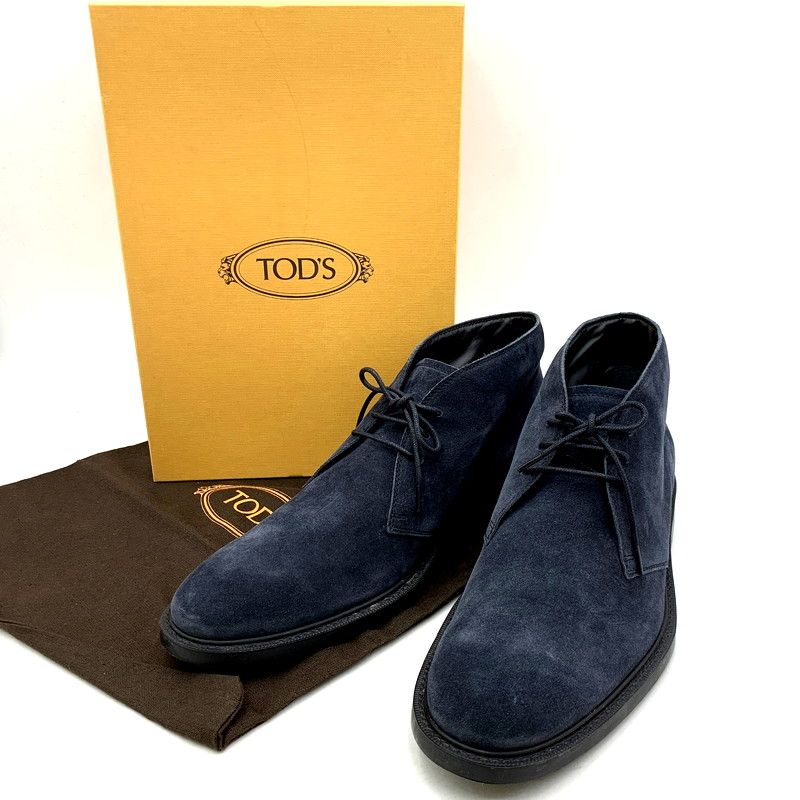 TOD’S トッズ POLACCO FONDO GOMMA 45 XXM45A00D80RE0 ブーツ シューズ 靴 サイズ 12 ネイビー メンズ 164-250427-as-06-izu