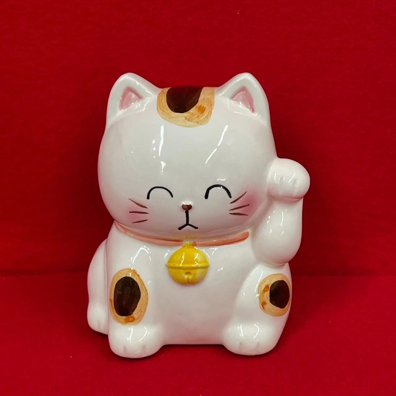 内藤ルネ ネコの灰皿 置物 小物入れ 招き猫 陶器製 N-3