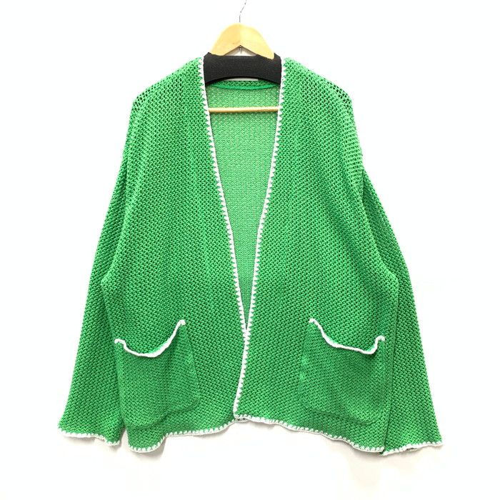 【中古品】DISCOVERED ディスカバード DC-SS23-KN-07 SHELL STITCH MESH KNIT CARDIGAN ニットカーディガン トップス  サイズ：2 カラー：グリーン メンズ 【140-241019-gm-12-fuz】