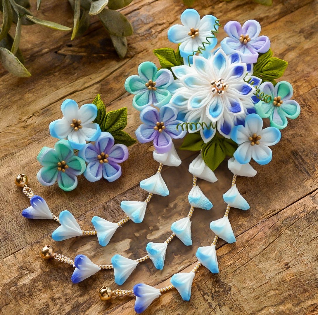 囲み】5061 つまみ細工 髪飾り 成人式 七五三 入学 卒業 - メルカリ