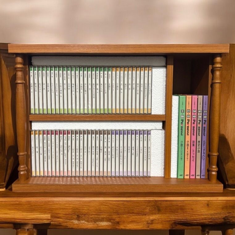 サウンド文学館 パルナス 木製収納ラック無し CD全60枚 BOOK 5冊 未