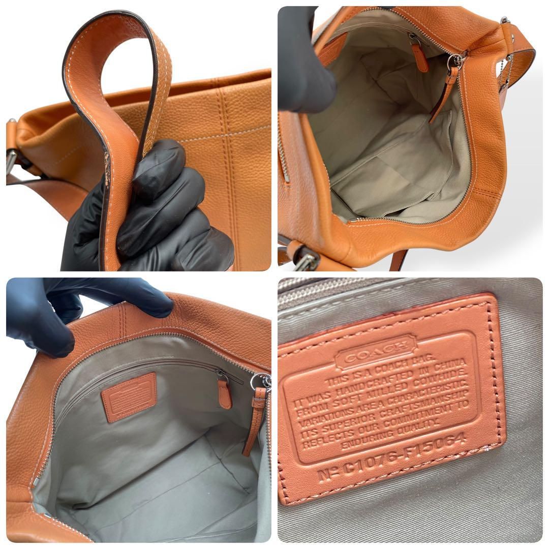 極美品　COACH　コーチ　F15064　希少カラーオレンジ　ショルダーバッグ 極美品 COACH コーチ F15064 希少カラーオレンジ ショルダー