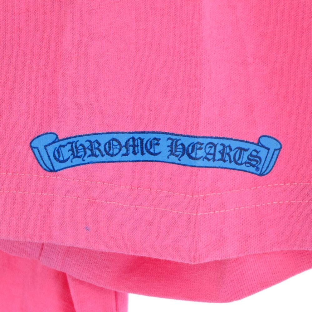 CHROME HEARTS That Group Scroll Tee クロムハーツ ザットグループスクロールTシャツ 半袖カットソー ポケT プリント ピンク サイズXXL【230814】【新古品】【me04】