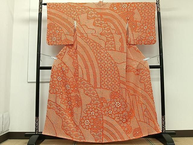 平和屋着物○訪問着 舞花弁 黒地 正絹 逸品 CAAU3171yc 平和屋着物□