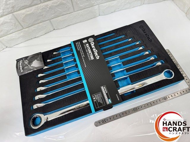 ▽▽ DURATECH 板ラチェット 片口ラチェットレンチ ロングタイプ 片側ラチェット 8～22mm 9本組