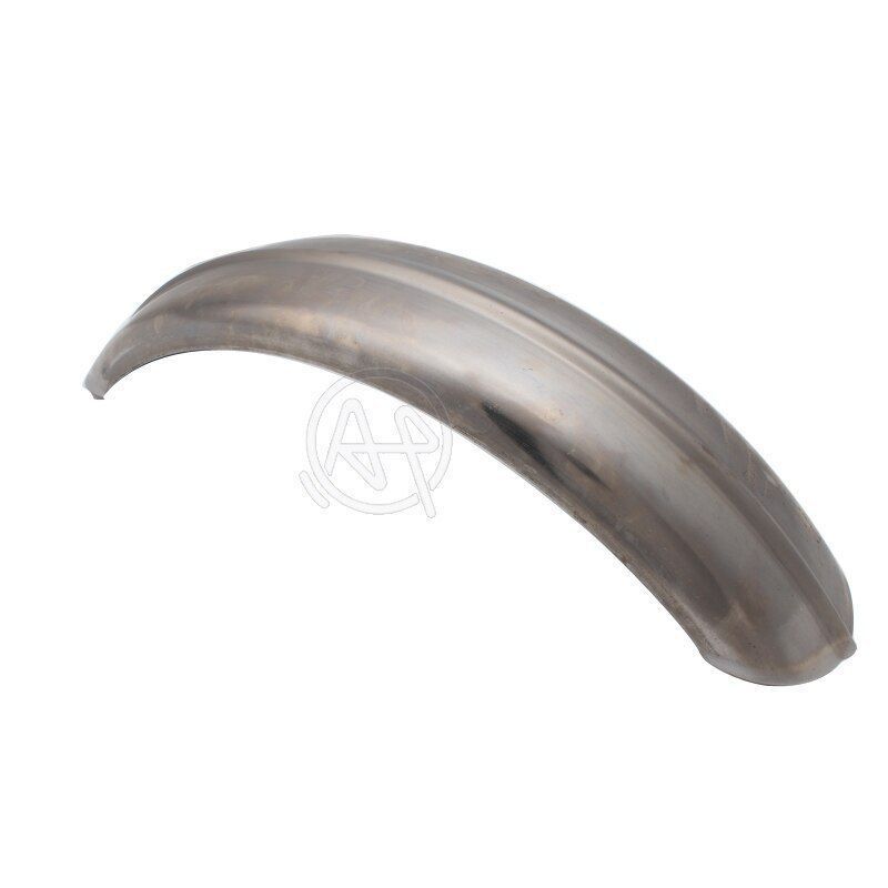 1 個オートバイオールドスクールシルバー鋼リブ 5 ワイドリアフェンダー Harley Triumph XS650 浮きチョッパー WasselDJ610