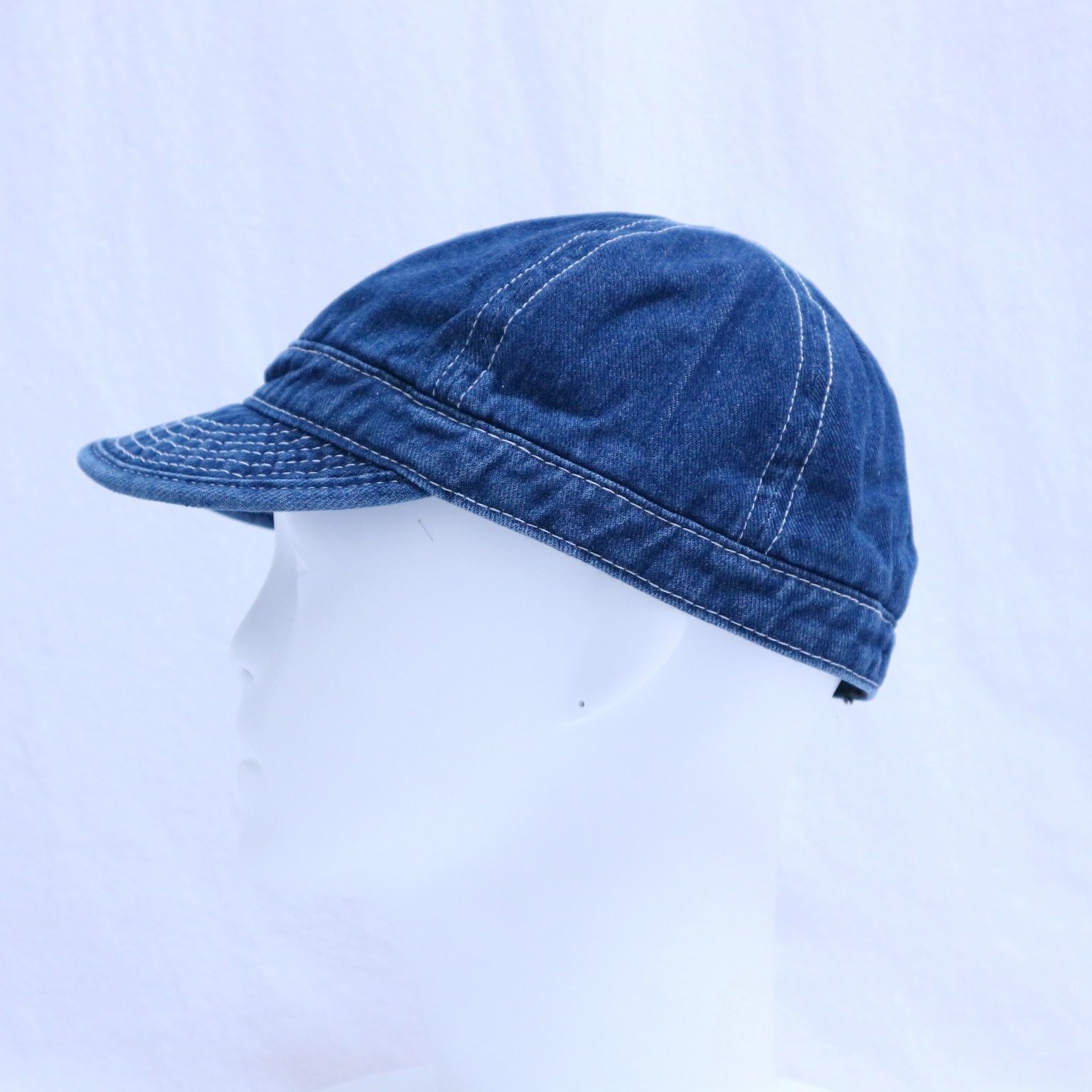 ショートブリム デニム キャップ 帽子 古着 キャンプ メンズ 原宿 韓国 人気 通販