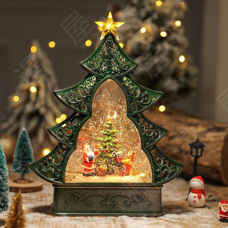 オルゴール musicbox music box お正月 クリスマス置物 プレゼント スノーイングハウスライト オルゴール スノードーム サンタ スノーマン