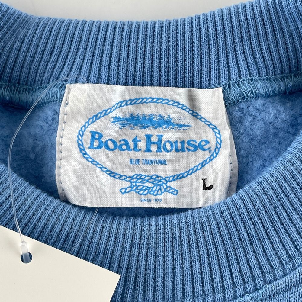 BOAT HOUSE ボートハウス ブルー ロゴ スウェットトレーナー L