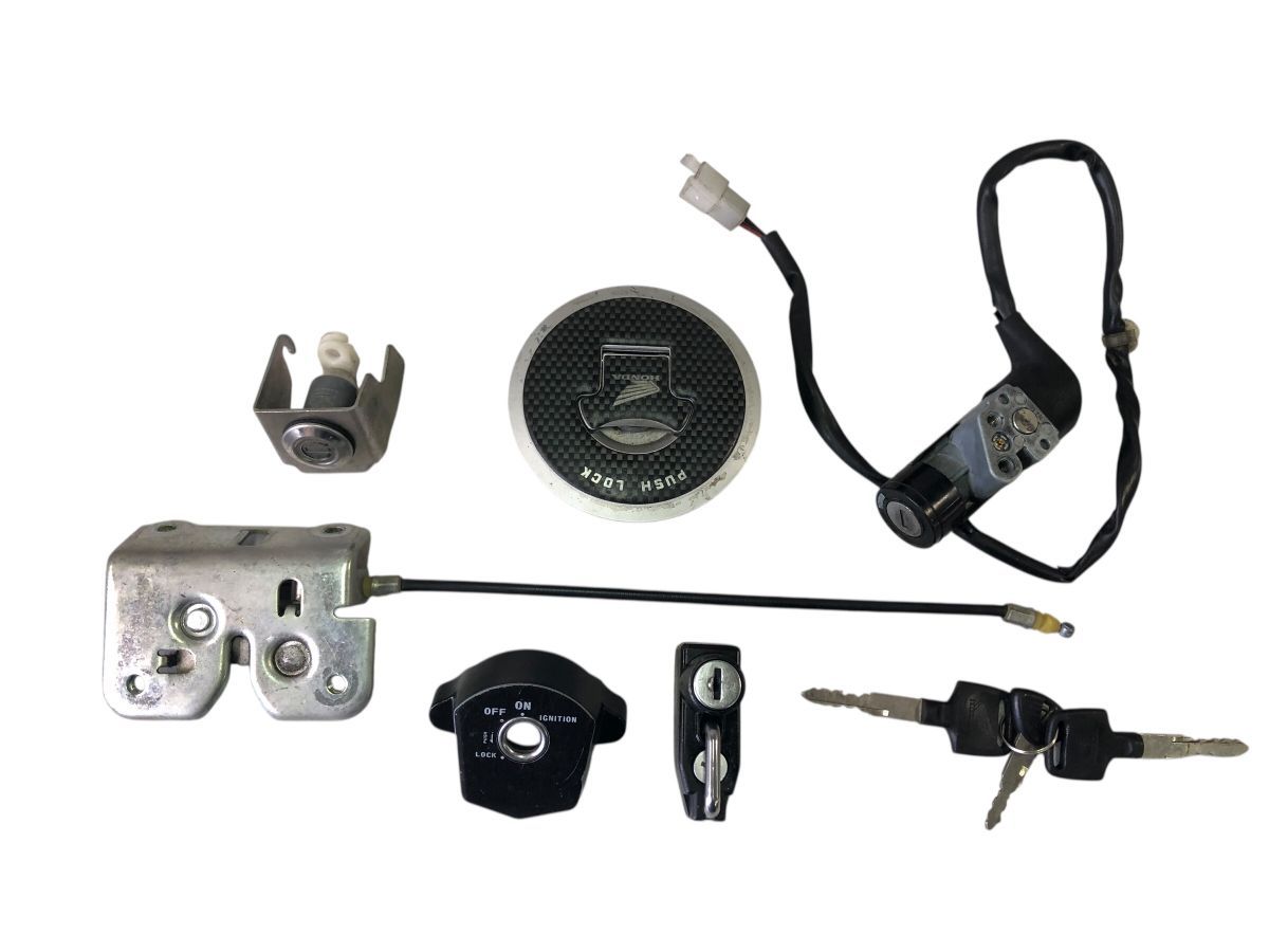 HONDA CBR125R JC50 キーセット イグニッションキー 共通キー2本 作動OK ヘルメットホルダー付 組み換え 2781-M6797