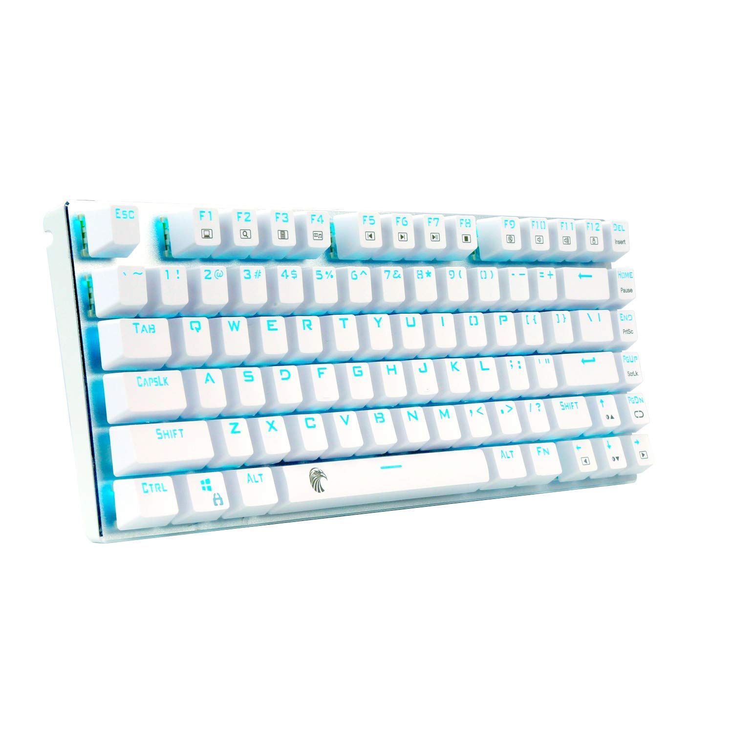 ホワイトメカニカルキーボード 青色バックライト Amazon | ZDawnn