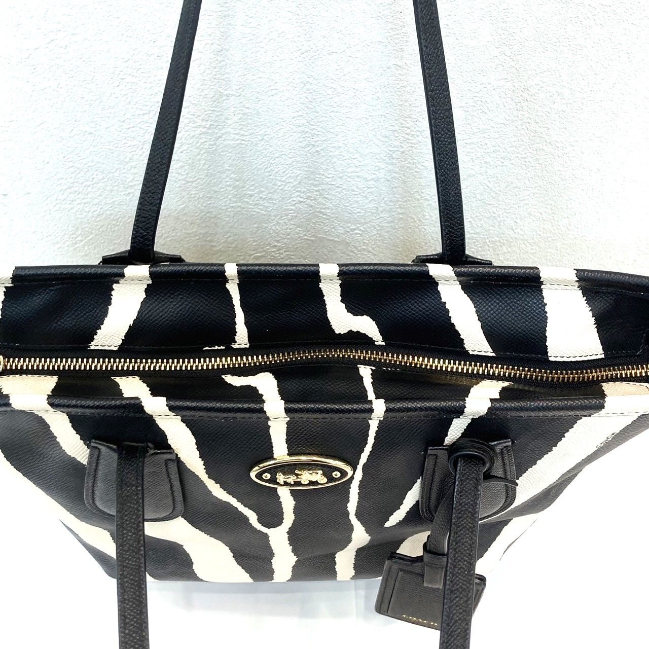 ◇ COACH コーチ ゼブラ柄 F1482 トートバッグ - メルカリ
