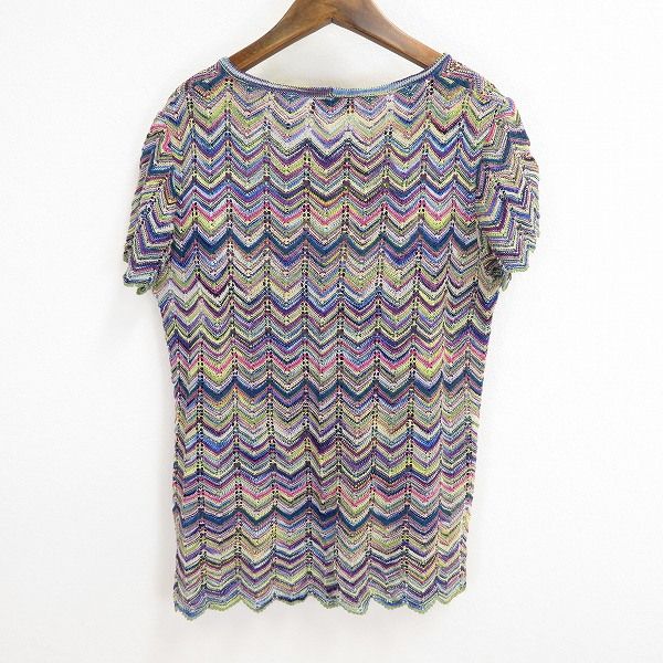 s ミッソーニ MISSONI 半袖 ニット セーター カットソー 麻混
