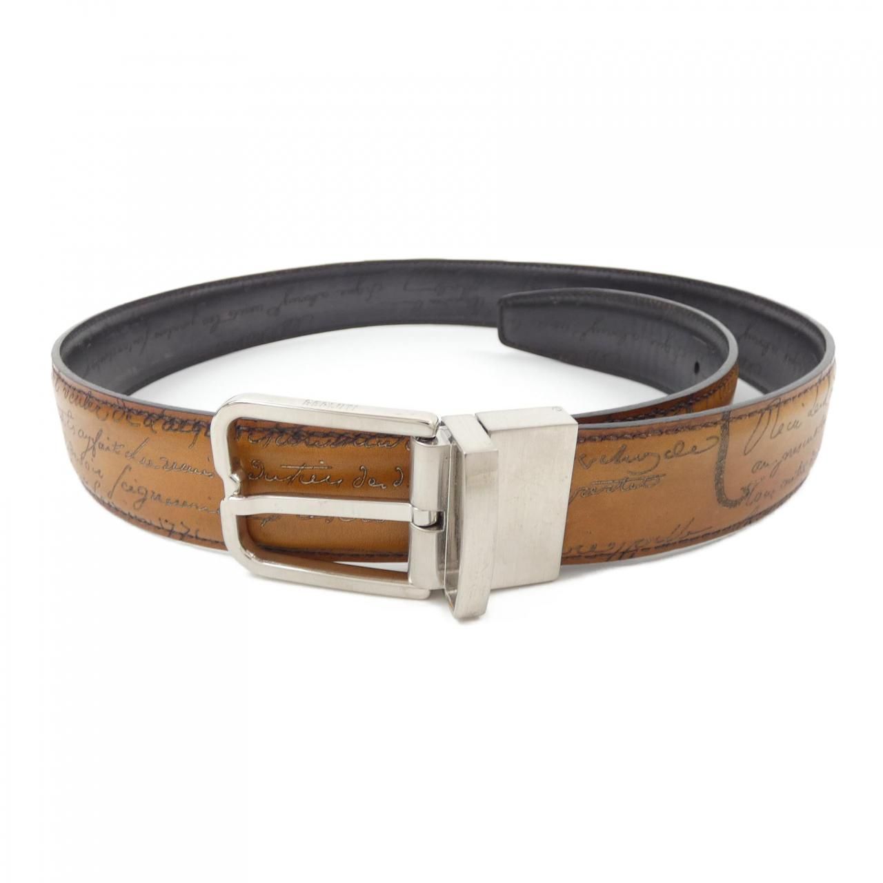 残り2日ベルルッティ Berluti ベルト メンズ ネイビー スーツ ベルト