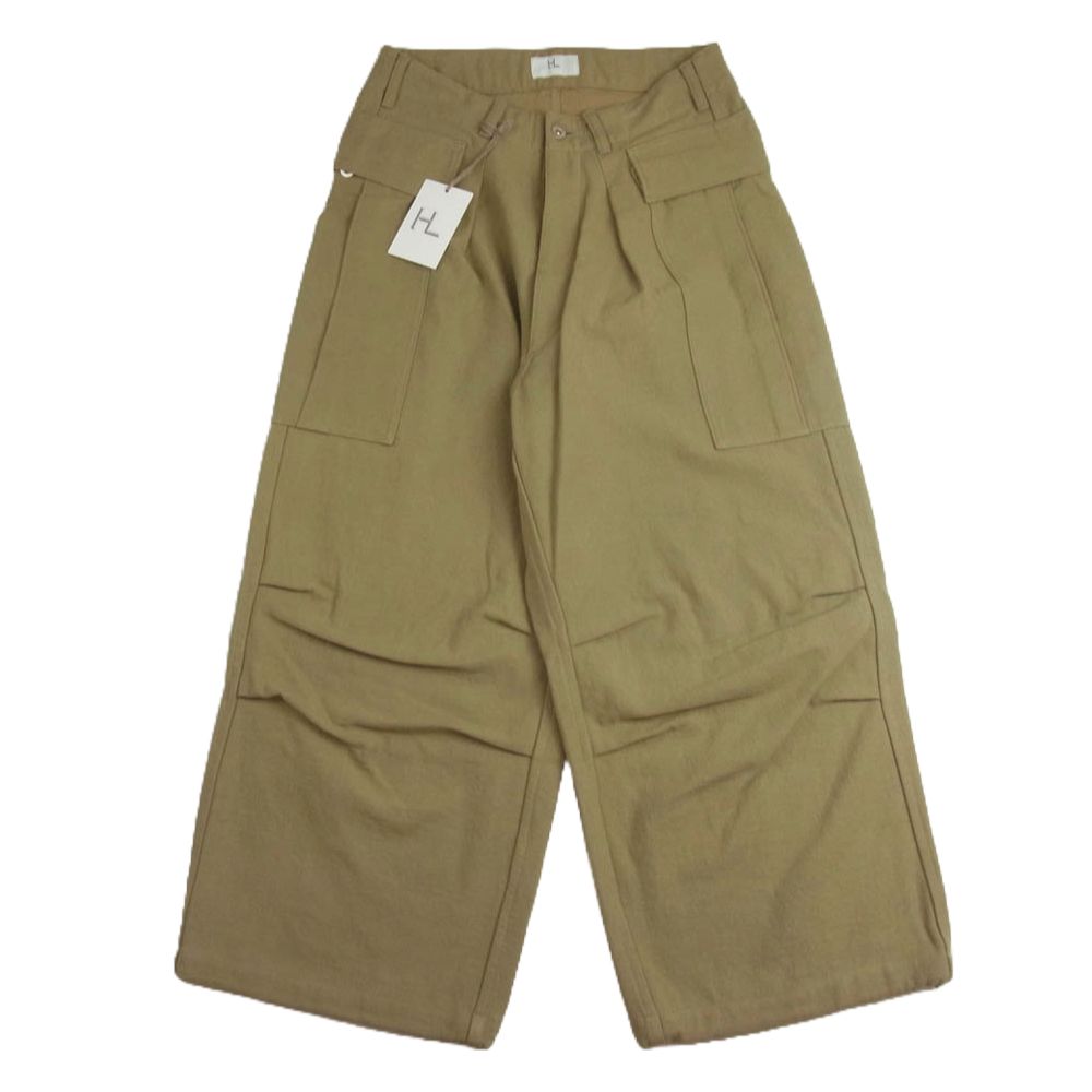 ヘリル HERILL 22-030-HL-8090-1 HL Denim Cargo Pants デニム カーゴ パンツ カーキ系 1【新古品】【未使用】【中古】