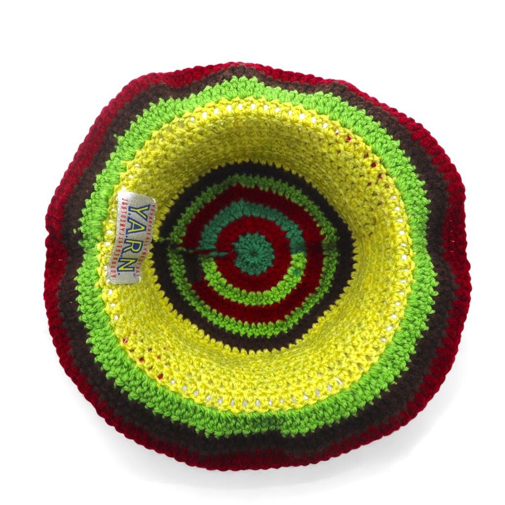 Y.A.R.N. クロシェ ニット ハット FREE グリーン 3Dクロス