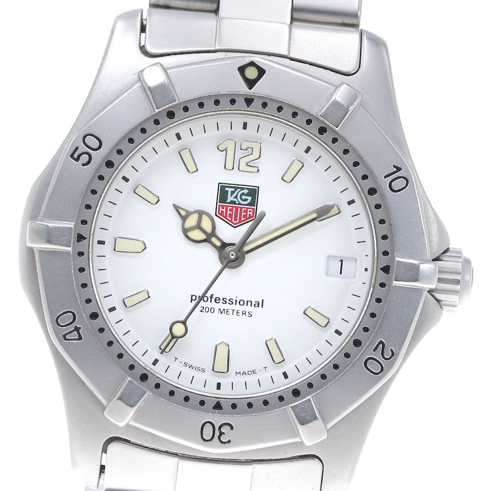 新品ベルト　美品　タグホイヤー　プロフェッショナル200　WE1211 シルバー 新品ベルト 美品 タグホイヤー プロフェッショナル200 WE1211 シルバー