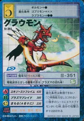 中古】旧デジモンカードゲーム St-392：グラウモン - メルカリ