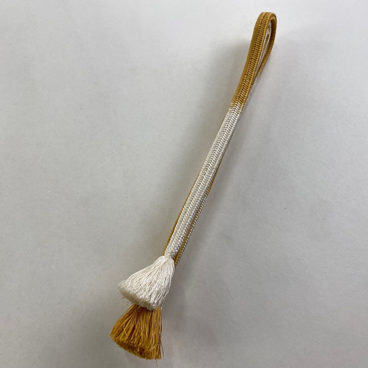 帯締め 無形文化財 有職組紐 道明 幾何学 クリーム 正絹 和装小物